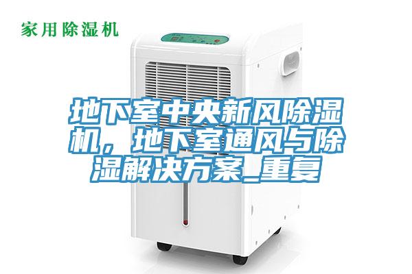 地下室中央新風(fēng)除濕機，地下室通風(fēng)與除濕解決方案_重復(fù)