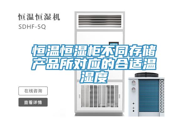 恒溫恒濕柜不同存儲(chǔ)產(chǎn)品所對(duì)應(yīng)的合適溫濕度