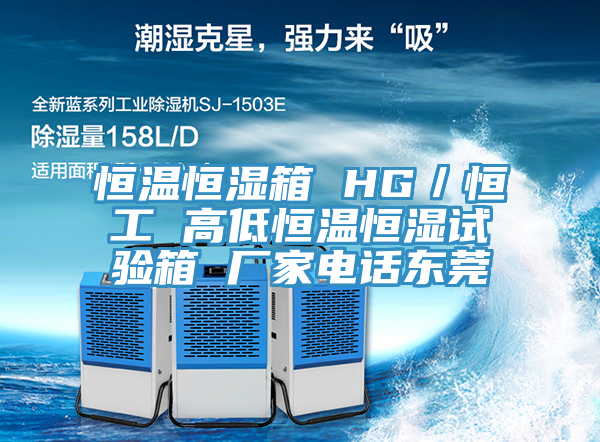 恒溫恒濕箱 HG／恒工 高低恒溫恒濕試驗(yàn)箱 廠家電話東莞