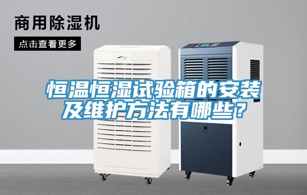 恒溫恒濕試驗(yàn)箱的安裝及維護(hù)方法有哪些？